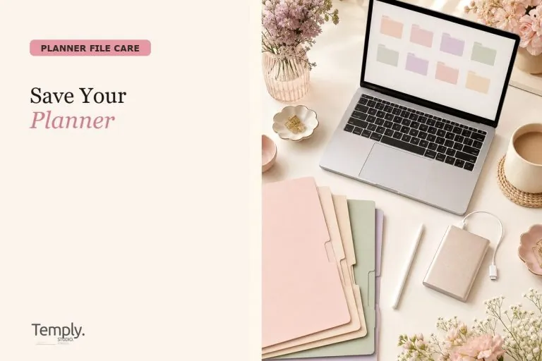 Digital Planner Backup and File Organization — Temply Studio editorial visual