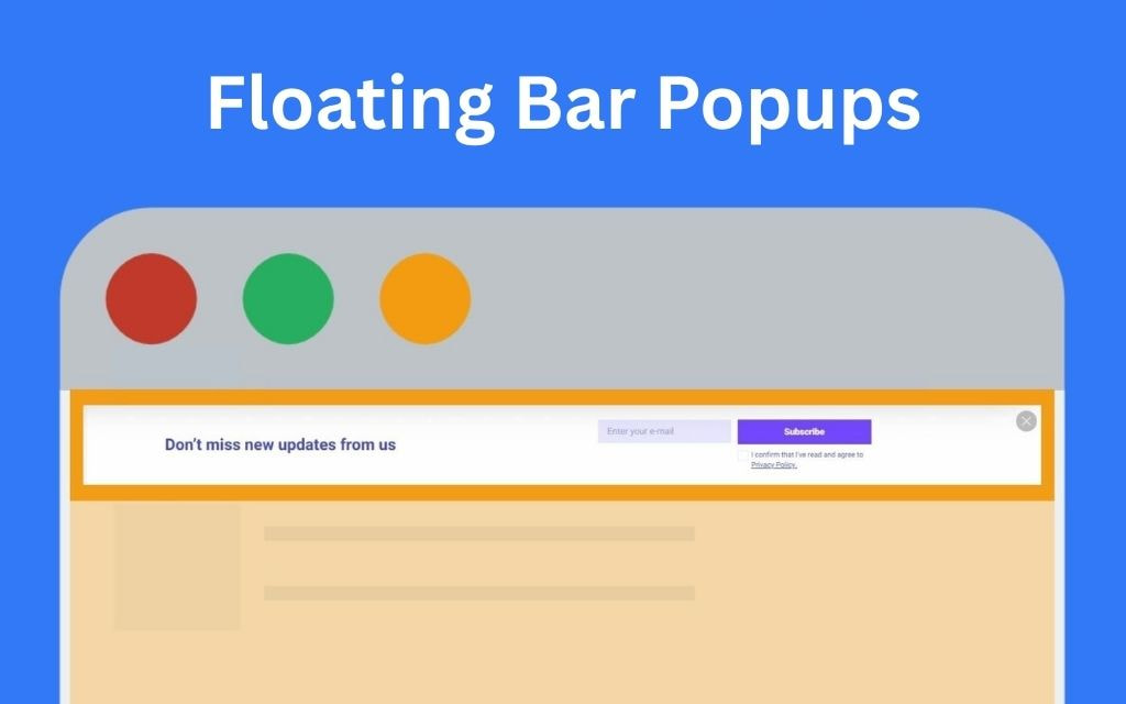 Slide-in and Floating Bar Popups