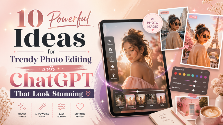 10 Prompts for Trendy Photo Editing with ChatGPT That Make Images Look Stunning