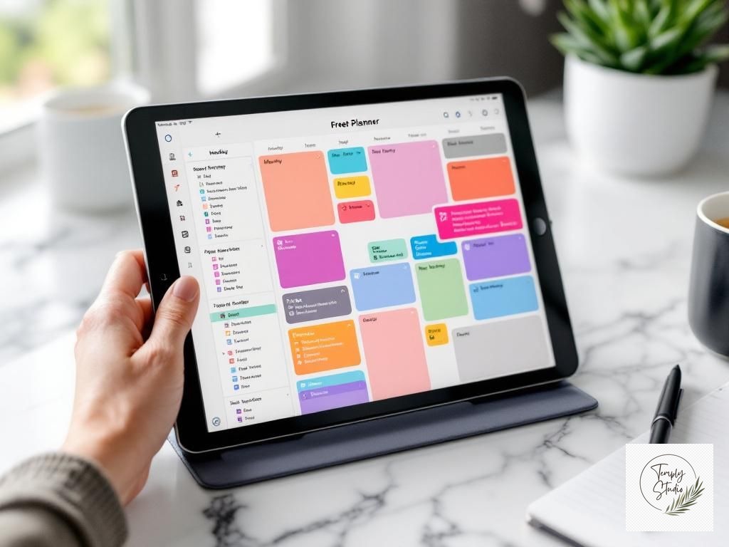 digital planner free download weekly schedule on iPad Pro