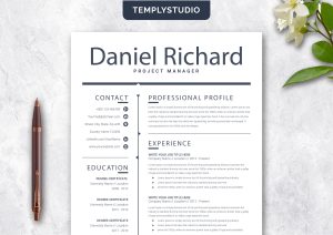 Modern CV Template | Professional Resume Template | Clean Resume Design | Editable CV for Word & Canva | Instant Download