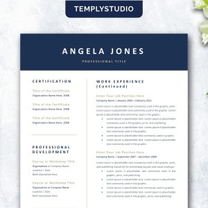 Executive Resume Template | Professional CV Templates | Modern Resume Design for Word & Canva | Instant Download