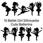 15 Ballet Girl Silhouette SVG Bundle | Ballerina SVG Cut Files | Dance Silhouette Clipart | Cricut Ballet SVG | Instant Download