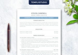 ATS Resume Template | Applicant Tracking System Friendly Resume | Professional CV Template | Editable Resume for Word & Canva