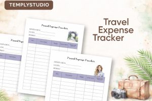 Printable Trip Expense Tracker | Travel Budget Planner (Digital Download)