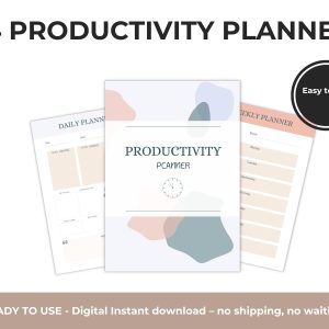 Productivity Planner Printable | Daily Weekly Planner | Goal Planner | Digital Productivity Planner | Instant Download