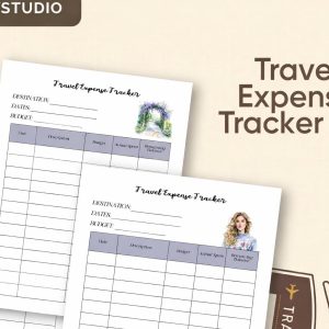 Travel Expense Tracker | Printable Travel Budget Planner | Vacation Spending Log | Trip Expense Sheet | Digital Download
