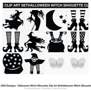 Halloween Witch SVG Bundle | Witch Cut Files for Cricut & Silhouette | Spooky Svg Png Dxf Eps Pdf Ai | Instant Download