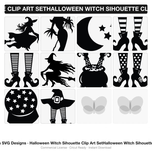 Halloween Witch SVG Bundle | Witch Cut Files for Cricut & Silhouette | Spooky Svg Png Dxf Eps Pdf Ai | Instant Download