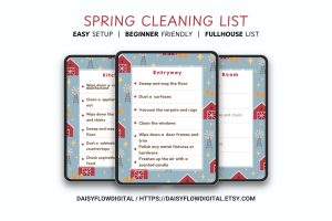 CLEANING LIST | Easy Use Cleaning List Template | Instant Digital Download | Aesthetic Minimalist Design | Printable PDF | Modern Layout