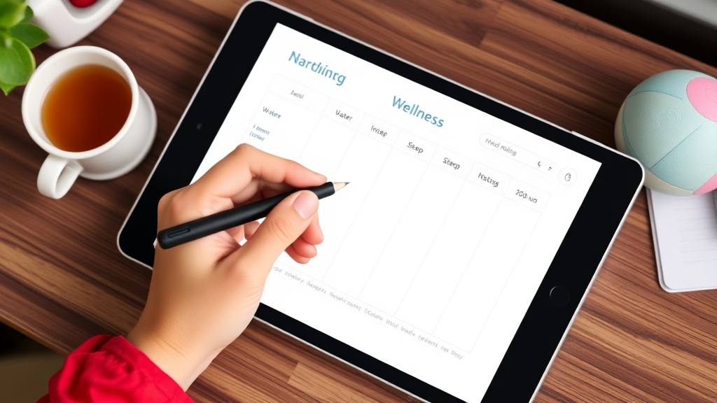 nursing planner book - A digital nursing planner book showing a weekly wellness tra