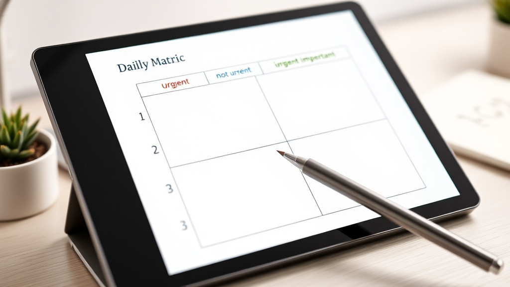 nursing planner template - Closeup of a digital planner open to a daily priority matri