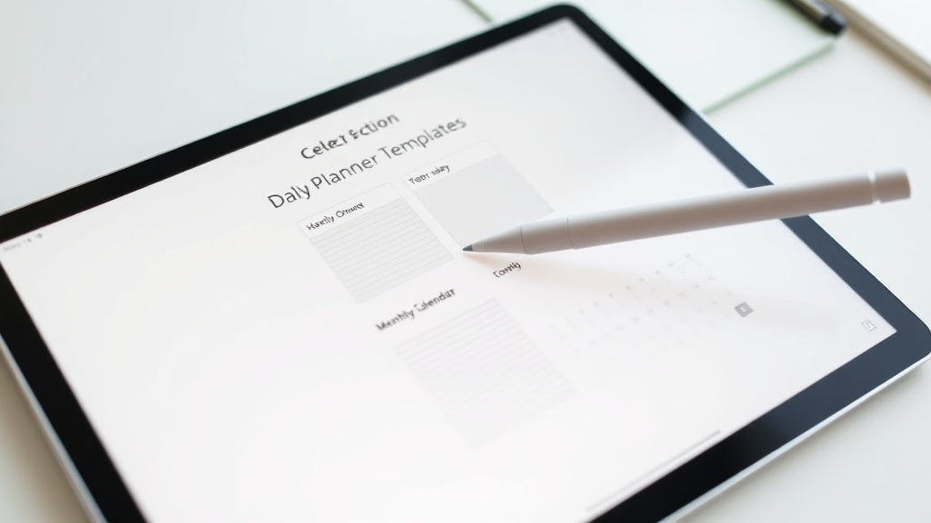 planner goodnotes - Closeup of an iPad screen showing a digital planner templat