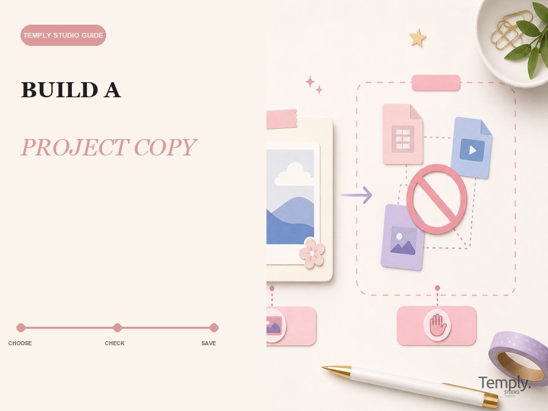 A project copy workflow that keeps the original craft bundle intact.