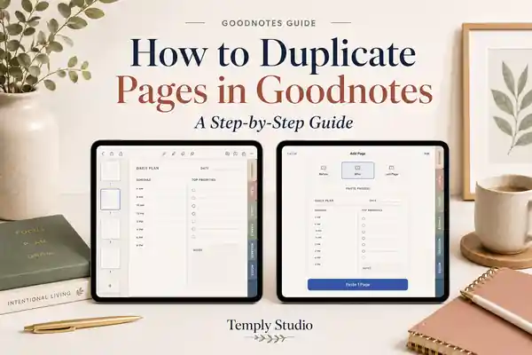 How to duplicate pages in Goodnotes step-by-step guide on an iPad digital planner