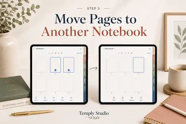 Move copied planner pages between Goodnotes notebooks