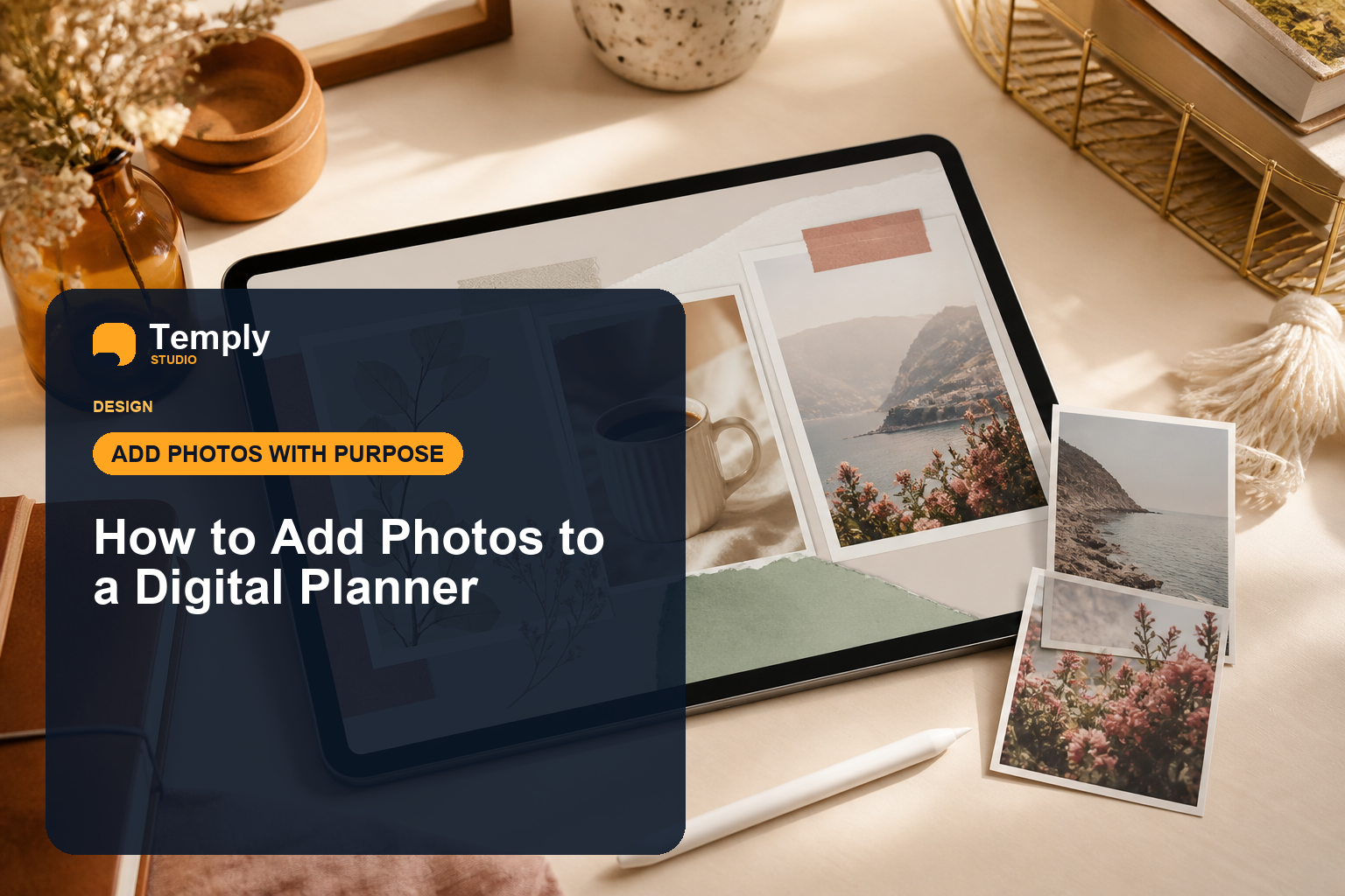 Photo-collage planner cover with the exact title