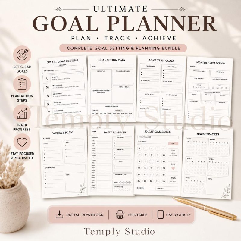 5-Year Goal Planner Canva Template