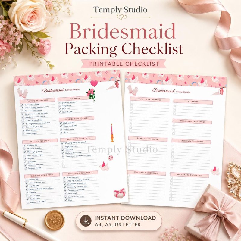 Bridesmaid Packing Checklist