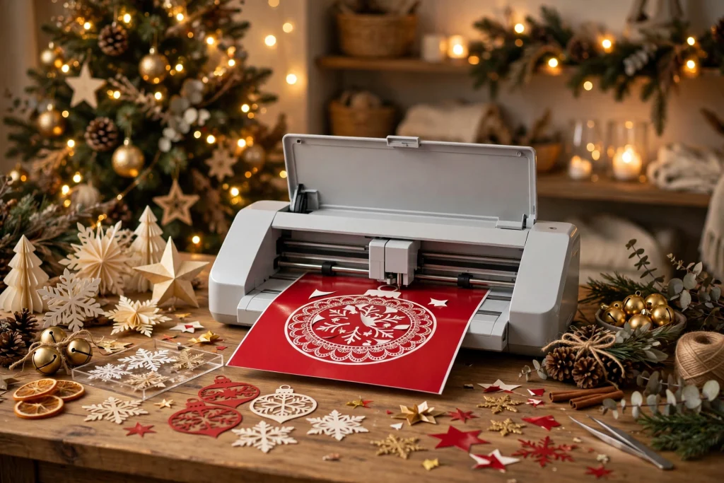 Christmas SVG files for Cricut — layered paper ornaments and vinyl holiday craft projects